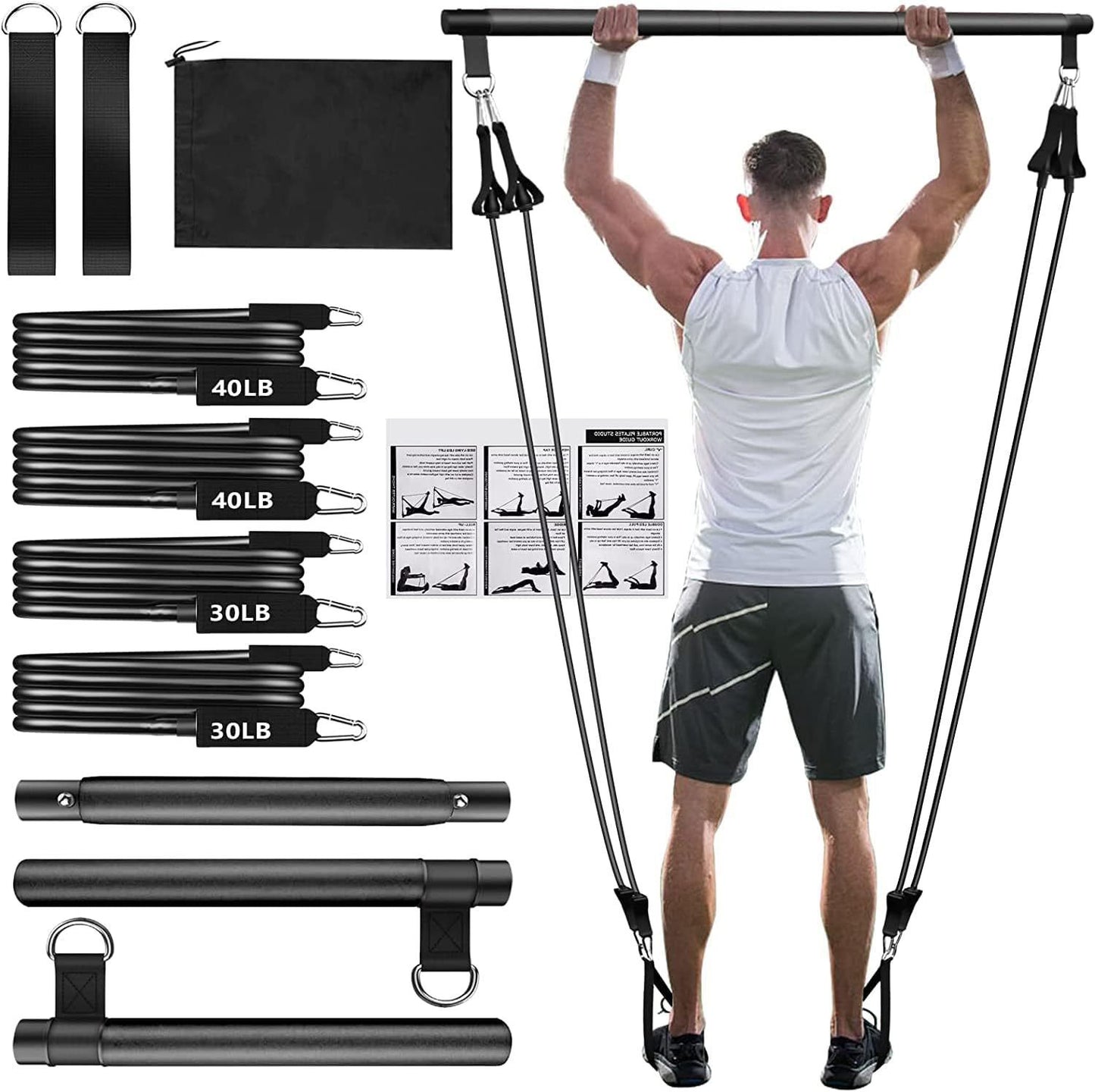 HomeGym Pilates Bar Kit – Full Workout, Zero Excuses